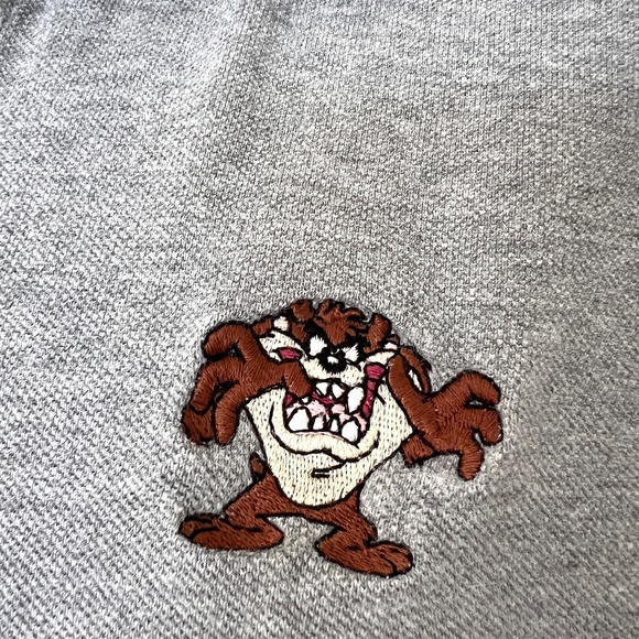 Tazmanian Devil Gray Polo Mens Shirt - Size Medium - Warner Bros - Picture 3 of 7